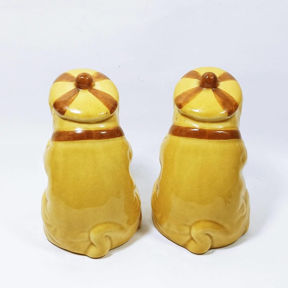 Vtg Anthropomorphic Pigs Salt Pepper Shakers Big Hats & Scarfs  (4e) - Picture 5 of 7